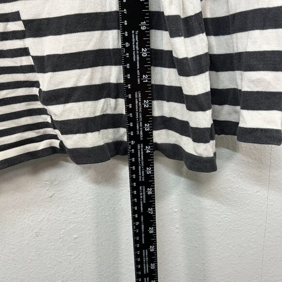 WORTH New York ladies silk knit Sweater large white black stripe capsule minimal - Picture 7 of 10